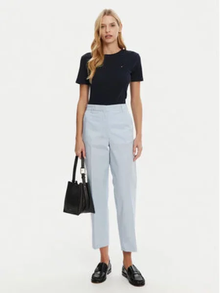 Tommy Hilfiger Chino kalhoty Světle Straight Fit modrá