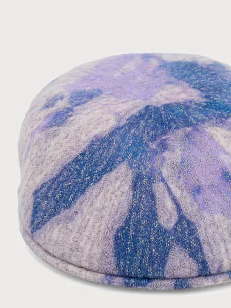 Căciulă Kangol de lână tie dye cu legături albastru