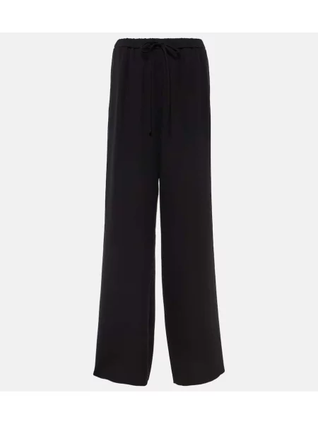 Pantaloni Valentino cu talie înaltă negru