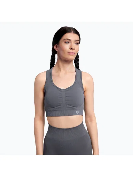 Спортен сутиен Gym Glamour push up сив