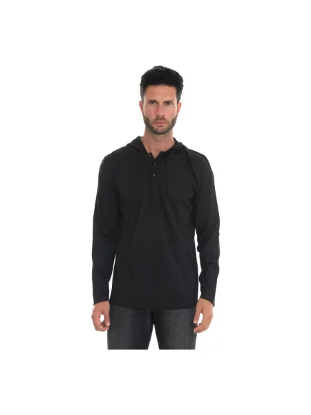 Sweter Kiton z kapturem czarny
