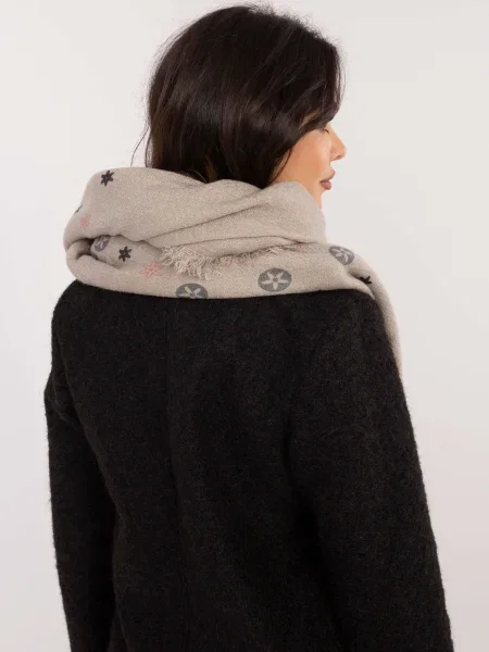 Fular Fashionhunters cu franjuri gri
