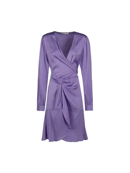 Sukienka Silk95five kopertowa fioletowa