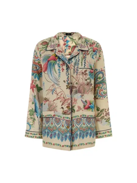 Koszula dżinsowa Etro z nadrukiem z twillu