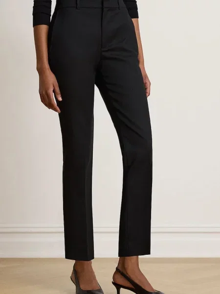 Lauren Ralph Lauren pantaloni slim fit pentru femei din cu negru