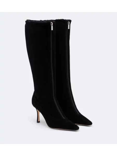 Cizme Jimmy Choo din piele de căprioară negru
