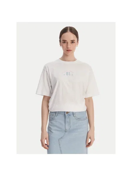 Guess Jeans Majica Oversize bela