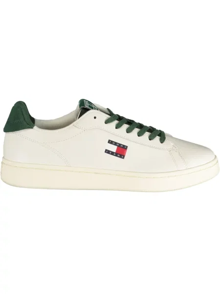 Teniși Tommy Hilfiger cu toc jos alb