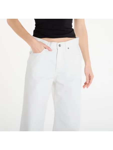 Nohavice Calvin Klein s nízkym pásom biela