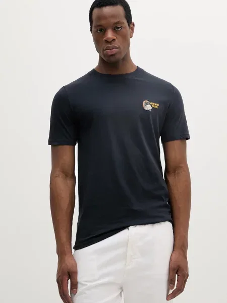 Тениска Lindbergh с апликация тъмносиньо