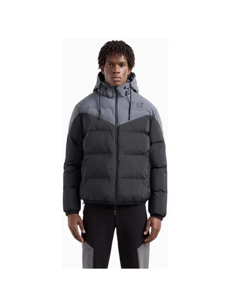 Férfi Emporio Armani Train Athletic Athletic Colour Block párnázott kabát fekete. Méret: M fekete