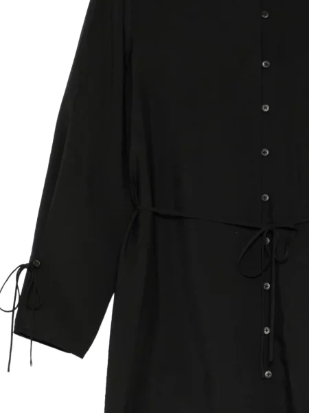 Rochie tip cămașă James Perse cu legături negru