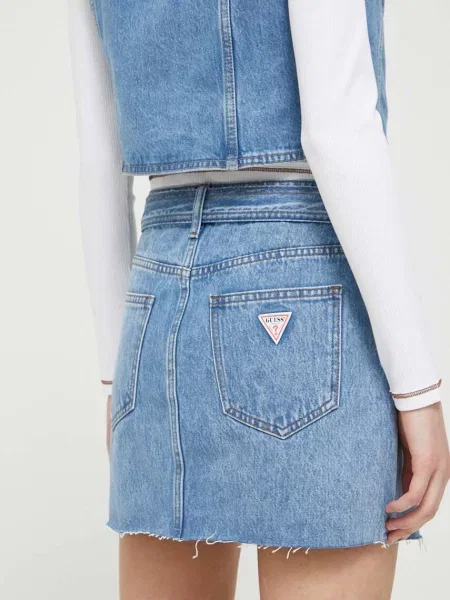 Džínová sukně Guess Originals mini modré