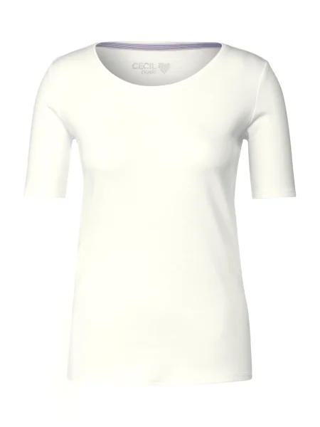 CECIL Tricou Lena natural alb