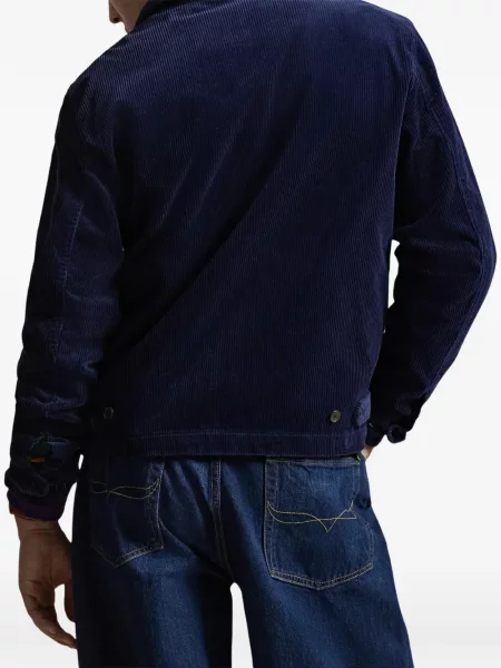 Kordbársony csíkos pólóing Polo Ralph Lauren autogrammal zöld