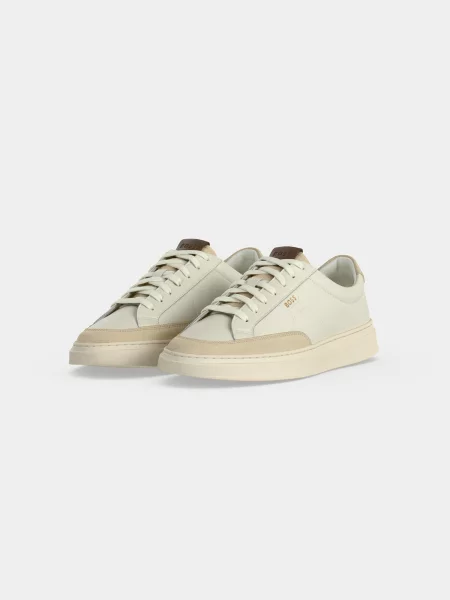 BOSS Kieran sneakers pánske kožené biela