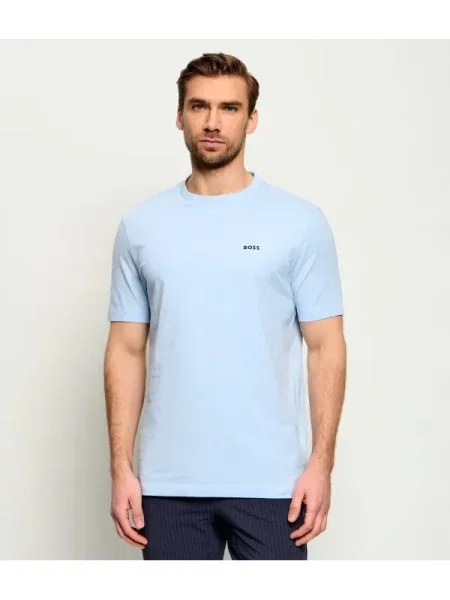 BOSS GREEN Tricou Tee | stretch albastru