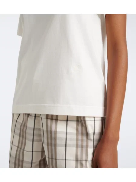 Tricou Burberry din jerseu alb