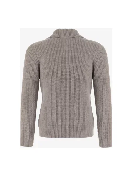 Sweter Tagliatore wełniany beżowy