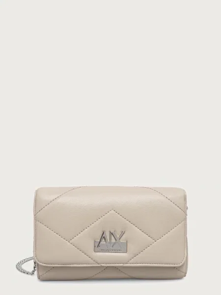 Armani Exchange portofel pentru femei cu imitație de piele bej