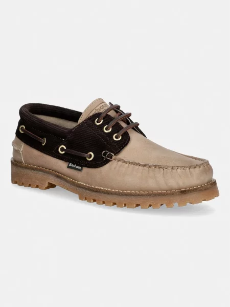 Barbour mocasini bărbați de piele Deck bej