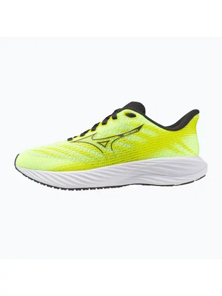 Gyerek futócipők Mizuno Enerzy Rider Jr lime pulp/black oyster/evening primrose. Méret: 38 EU fekete