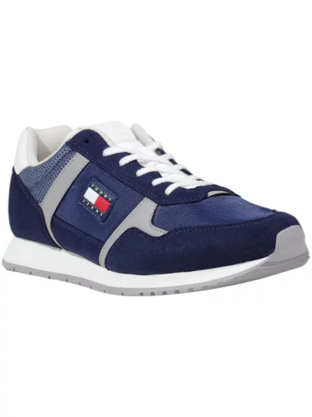 Tommy Jeans Tenisice Tjm Runner Casual Tamnoplava plava