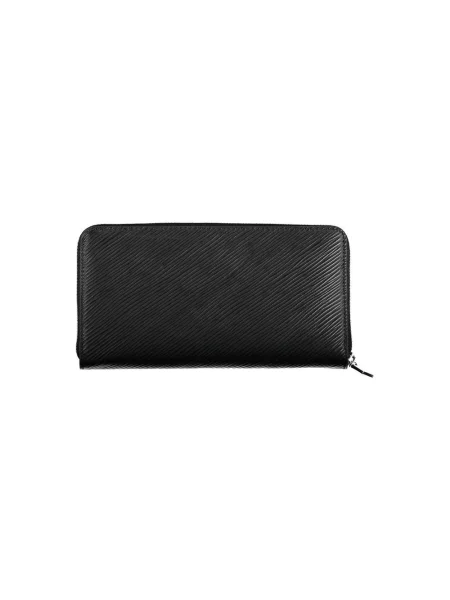 Lniany portfel Calvin Klein czarny