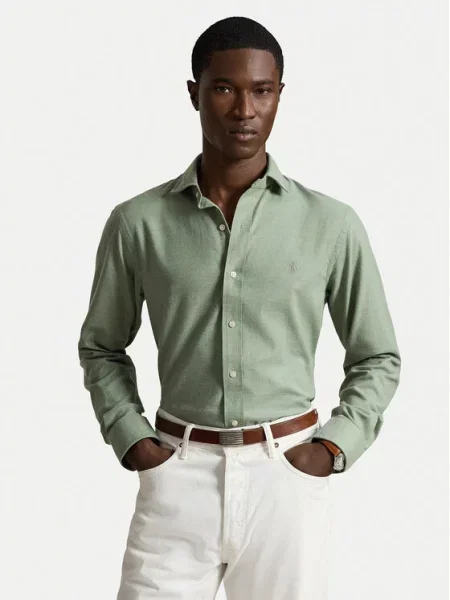 Polo Ralph Lauren koszula z bawełną zielona