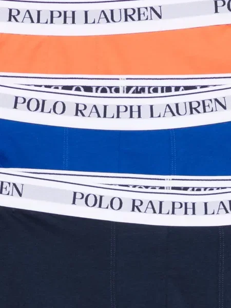 Hímzett rövid sneaker Polo Ralph Lauren narancsszínű