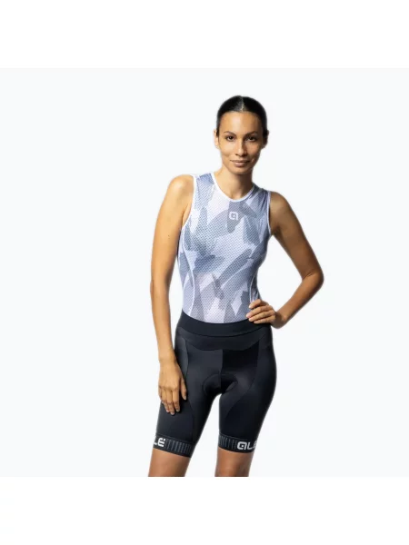 Дамски къси панталони за колоездене Alé Traguardo черно/бяло бяло