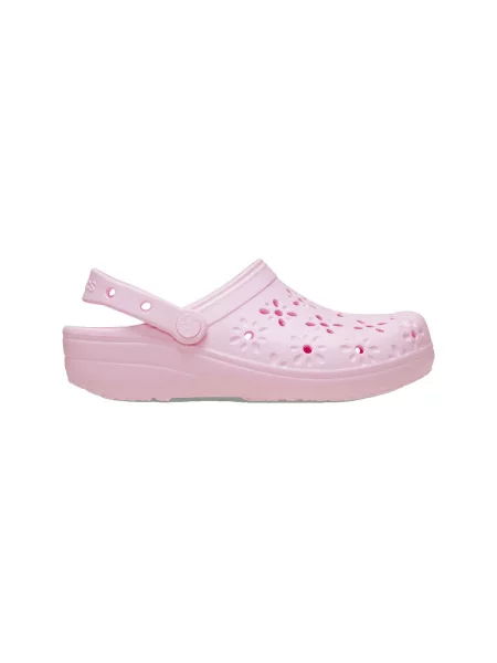 Klasične natikače Crocs s cvjetnim printom ružičasta