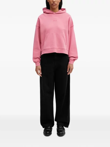 Hímzett kapucnis melegítő felső Carhartt Wip rózsaszín