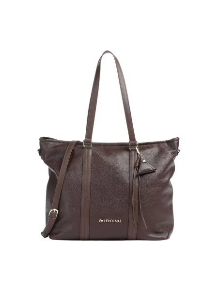 Valentino Bags torebka shopper z imitacji skóry MAURY brązowa