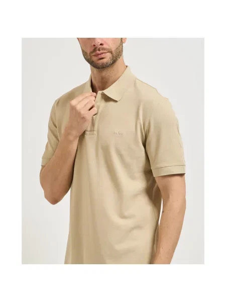 Hugo Koszulki Mężczyzna L Polo Shirt Boss beżowy