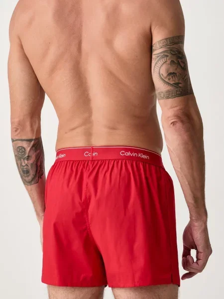 Calvin Klein Underwear Boxeralsók narancs / fekete / fehér / piszkosfehér piros