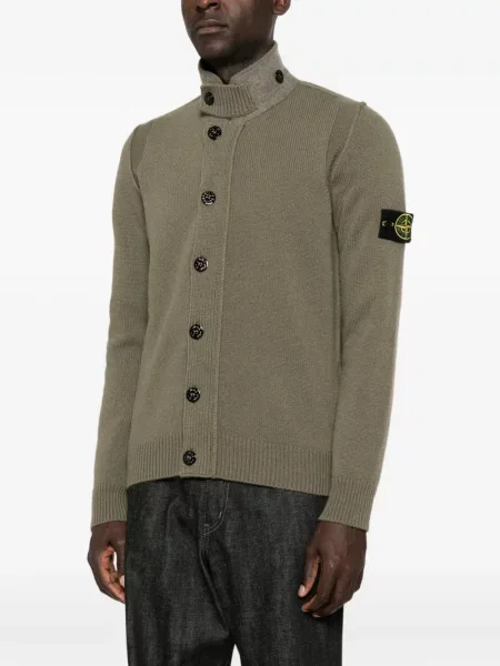 Cardigan Stone Island cu strasuri verde