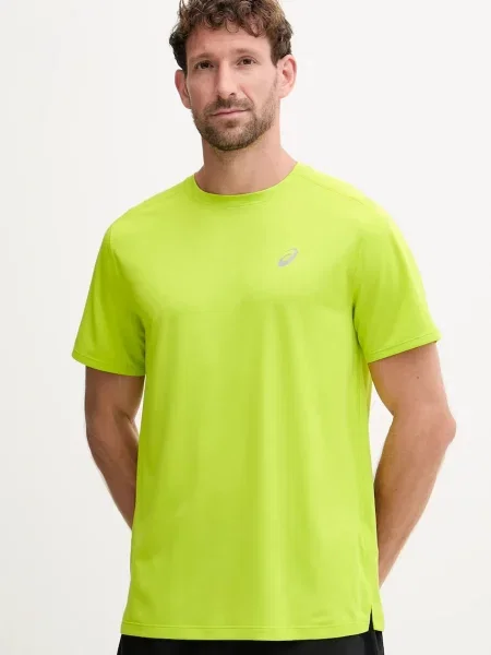 Тениска за бягане Asics Core тъмносиньо с изчистен дизайн зелено