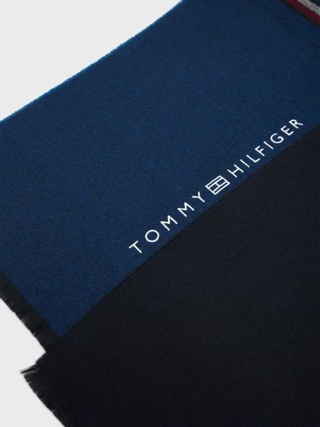 Вовняний шарф Tommy Hilfiger синій