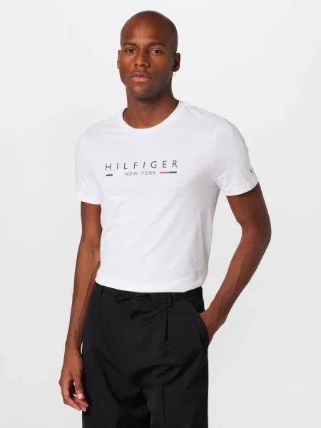 TOMMY HILFIGER Póló New York tengerészkék / piros fehér
