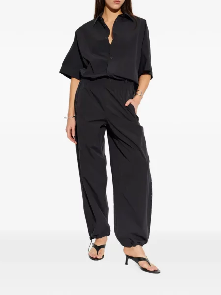 Pantaloni Alexander Wang alergare cu cordon negru
