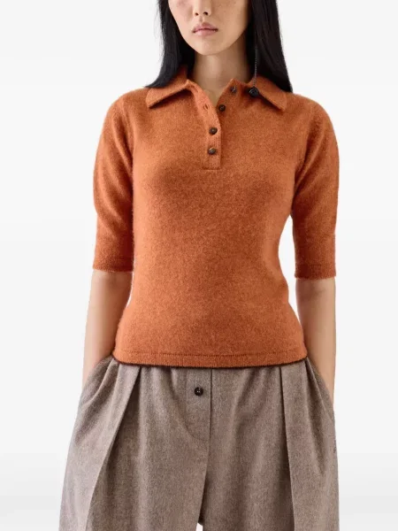 Tricou polo Jacquemus portocaliu