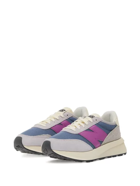 Кожаный плисиран суичър с качулка New Balance черно