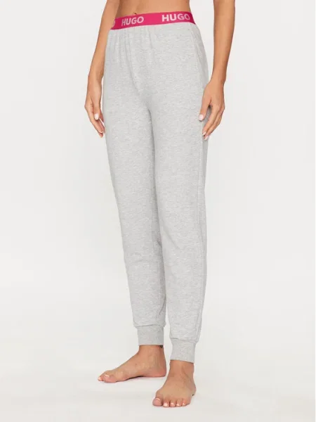 Hugo Долнище на пижама Sporty Logo сив