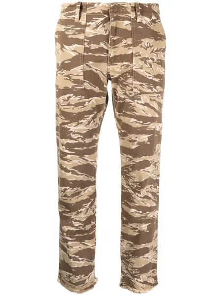 Spodnie Nili Lotan z nadrukiem w kamuflażu o krotszym kroju