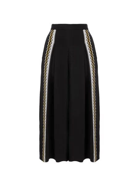 Pantaloni Temperley London cu broderie de in negru