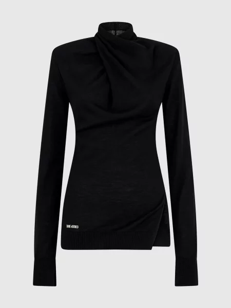 Шерстяная водолазка The Attico черная