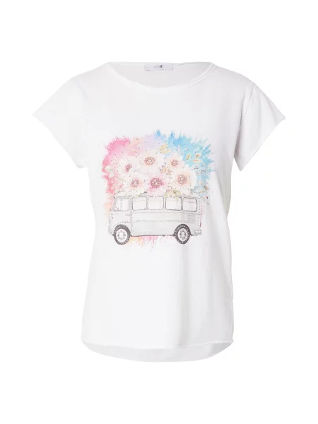 Hailys Tricou albastru deschis / gri deschis / roz deschis alb