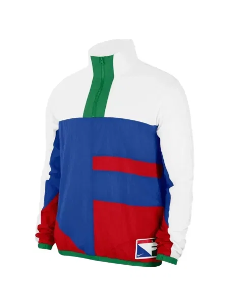 Krótka koszulka Nike polarowa do biegania biała