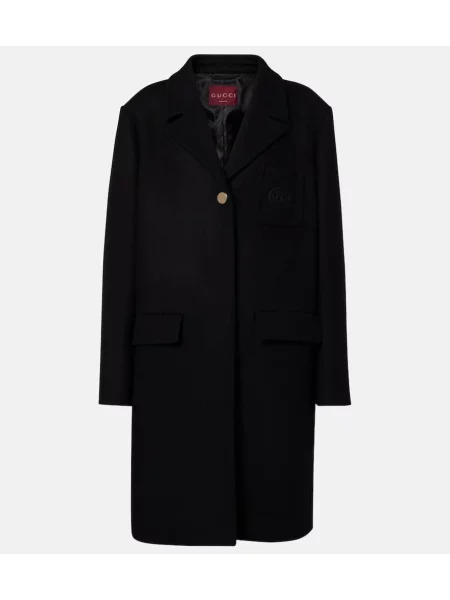 Palton Gucci de lână negru